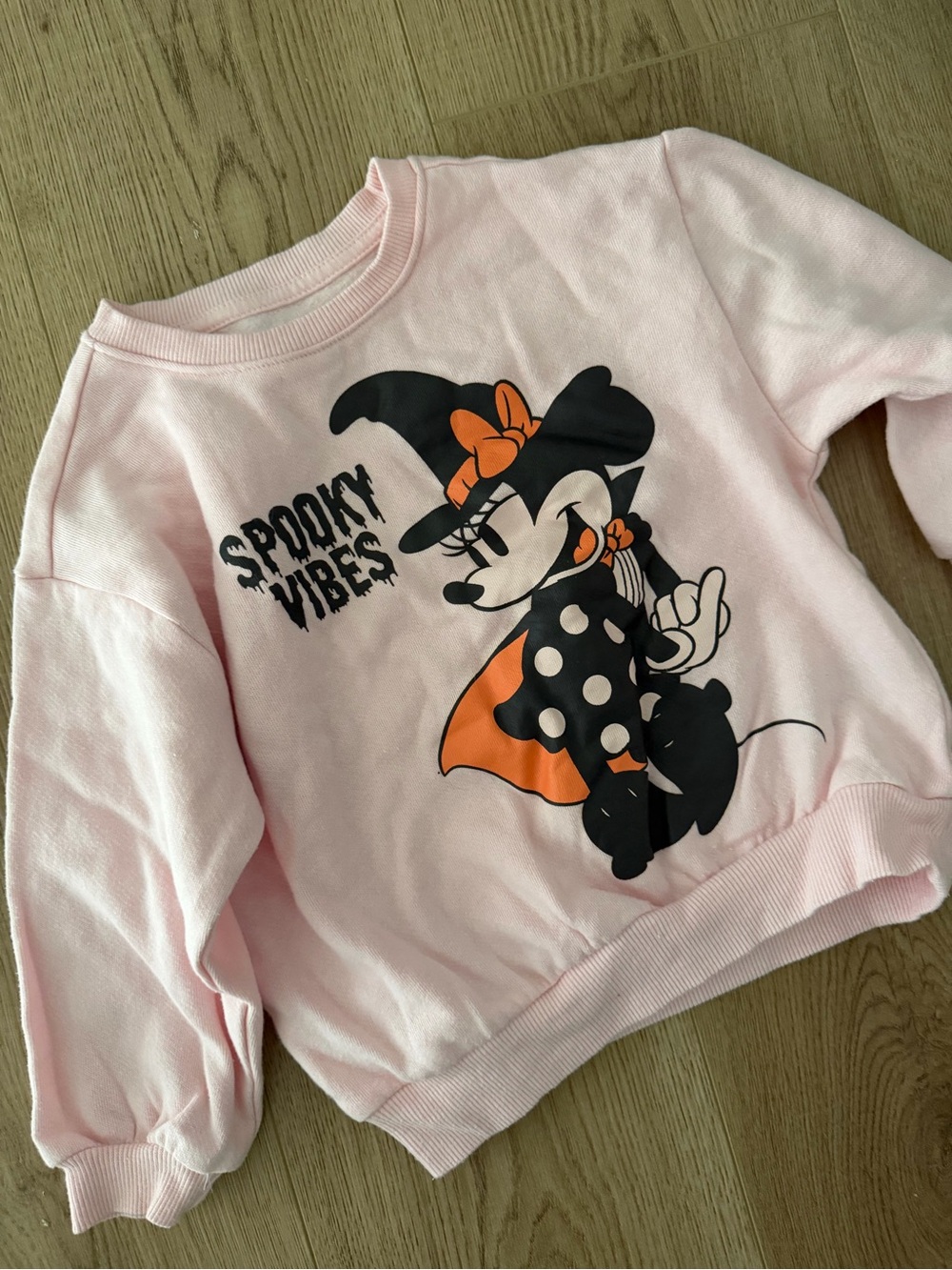 Toddler Girls Disney Minnie Mouse "Spooky Vibes" Halloween Sweatshirt